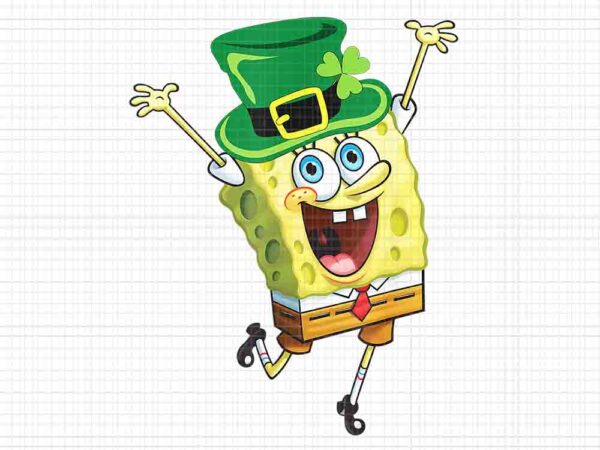 Mademark spongebob squarepants png, spongebob squarepants st patrick’s day png t shirt designs for sale