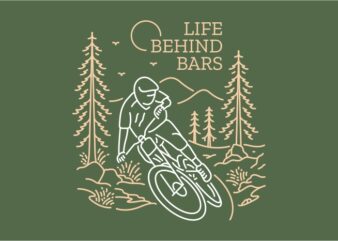 Life Behind Bars t shirt vector graphic