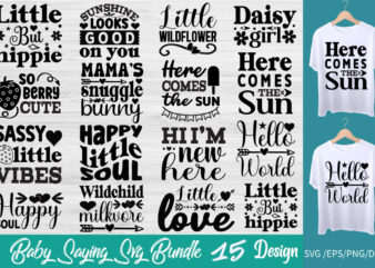 Baby Saying T-shirt Bundle Baby Saying SVG Bundle