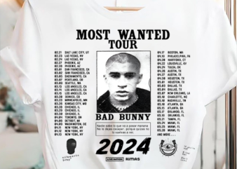 Bad Bunny Most Wanted Tour Shirt Nadie Sabe Lo Que Va Pasar Manana Shirt 1 t shirt template