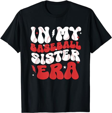 Baseball Sister Funny Shirt For Girls Women Mothers Day T-Shirt