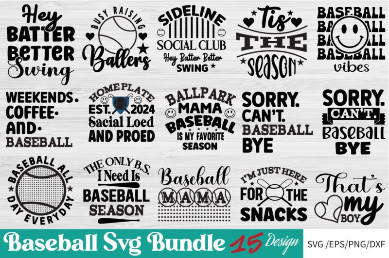 Baseball T-shirt Bundle Baseball Svg Bundle