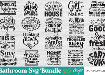 Bathroom T-shirt Bundle, Bathroom Signs Svg Bundle Bathroom SVG Bundle, Bathroom Signs Svg Bundle