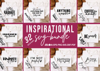 Boho Motivational SVG Bundle, Sleeve SVG t shirt template