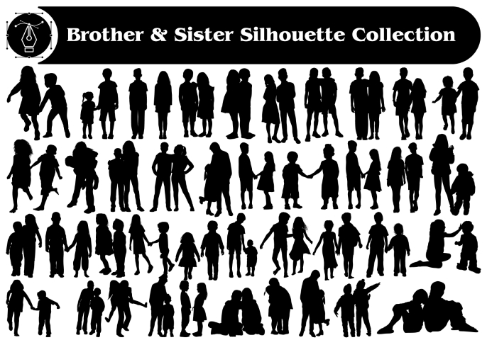 Brother and Sister Silhouette Collection