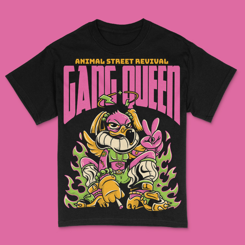 Gang Queen T-Shirt Design Template