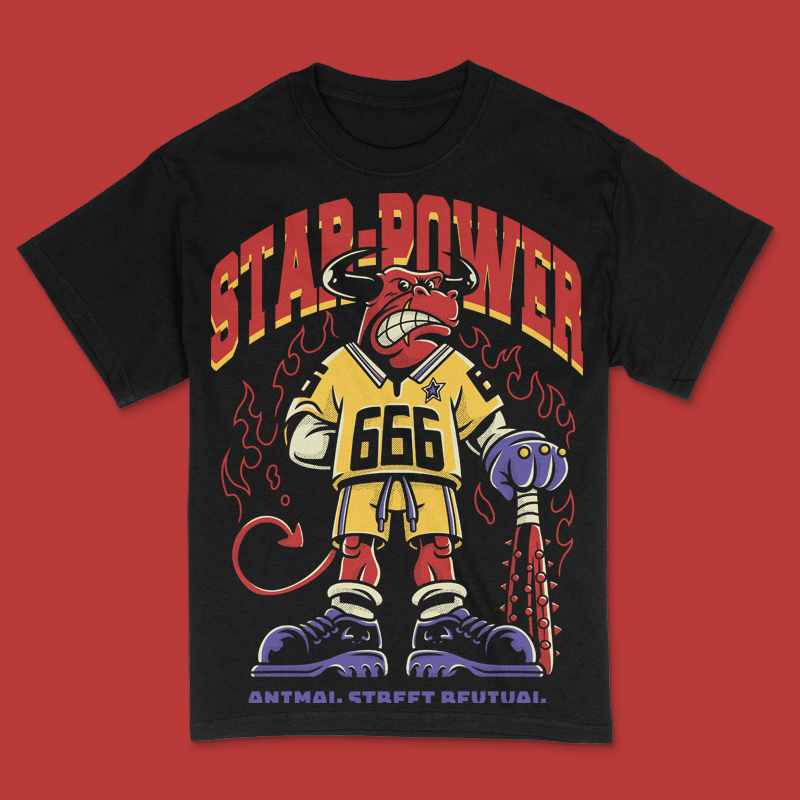 Star Power T-Shirt Design Template