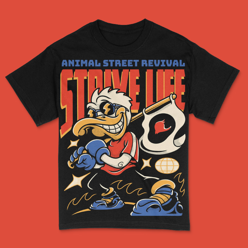 Strive Life T-Shirt Design Template