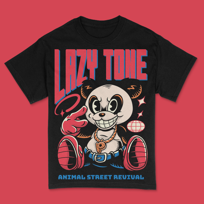 Lazy Tone T-Shirt Design Template