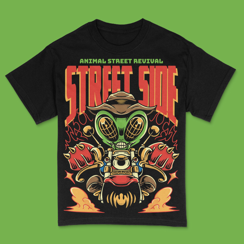 Street Side T-Shirt Design Template