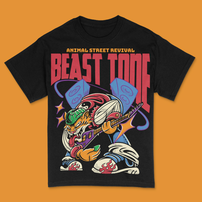 Beast Tone T-Shirt Design Template