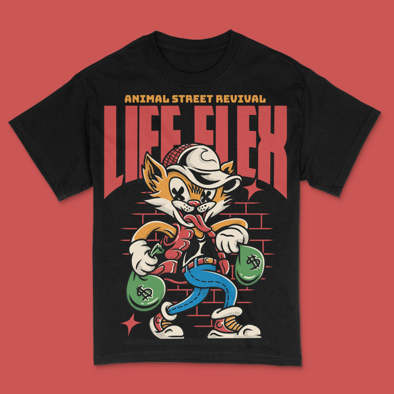 Life Flex T-Shirt Design Template