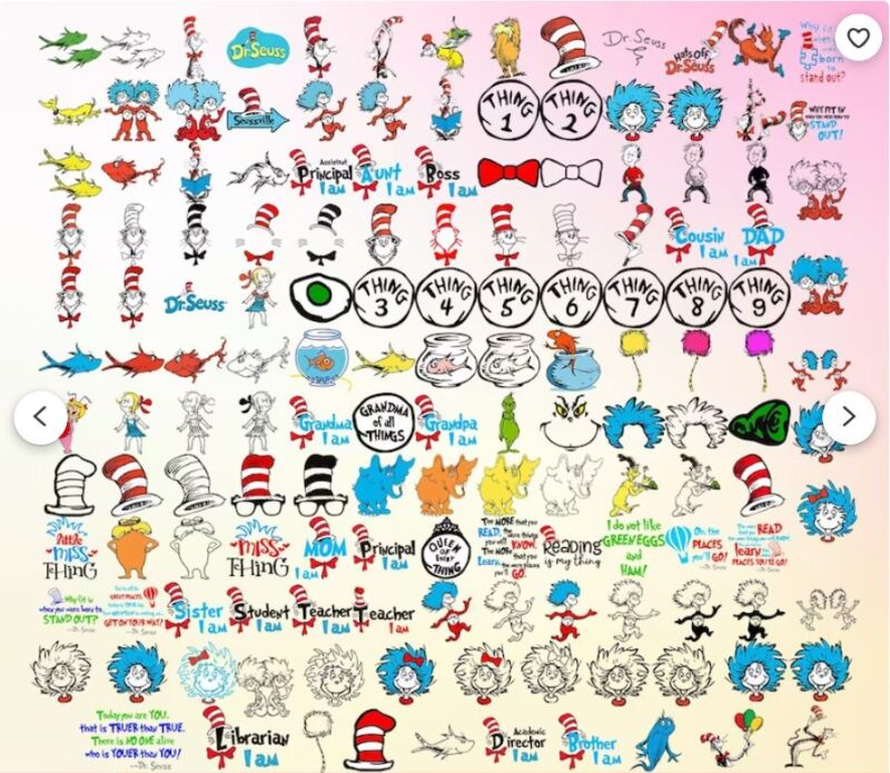 Dr Seuss Bundle Svg