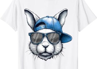 Cool Bunny Face Happy Easter Shirts For Boys Men Kids T-Shirt