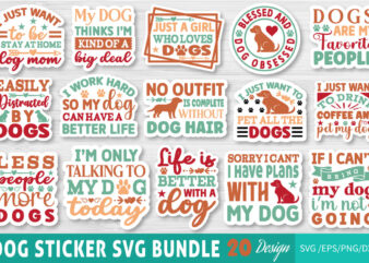 Dog Sticker T-shirt Bundle Dog Sticker SVG Bundle