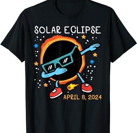 Dab sun solar eclipse 2024 totality april 8 men boys kids t-shirt