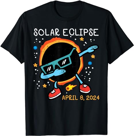 Dab Sun Solar Eclipse 2024 Totality April 8 Men Boys Kids T-Shirt