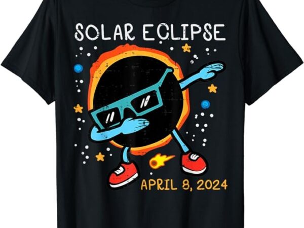 Dab sun solar eclipse 2024 totality april 8 men boys kids t-shirt Dab sun solar eclipse 2024 totality april 8 men boys kids t-shirt