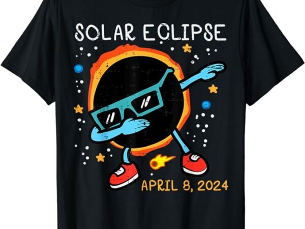 Dab sun solar eclipse 2024 totality april 8 men boys kids t-shirt