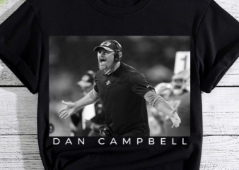 Dan Campbell Football Lovers Design, Football Design, Football PNG File