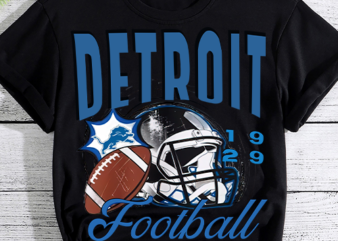 Detroit Footbal 5.2 Football Lovers Design, Football Design, Football PNG File