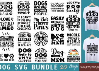 Dog T-shirt Bundle Dog SVG Bundle