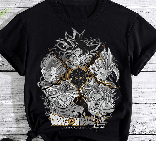 Dragon ball t shirt vector illustration