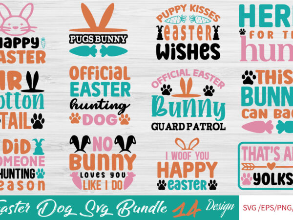 Easter dog t-shirt bundle easter dog svg bundle