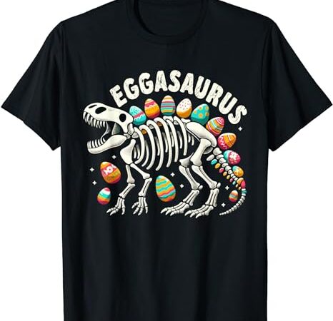 Eggasaurus easter stegosaurus dinosaur t-shirt