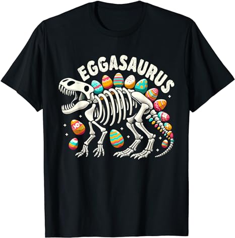Eggasaurus Easter Stegosaurus Dinosaur T-Shirt