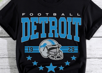 Football Detroit Football Lovers Design, Football Design, Football PNG File