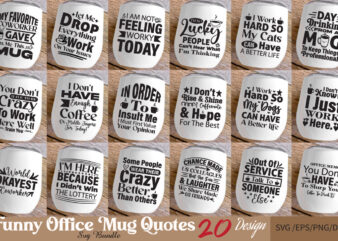 Funny Office Coffee T-shirt Bundle Funny Office Coffee Svg Bundle