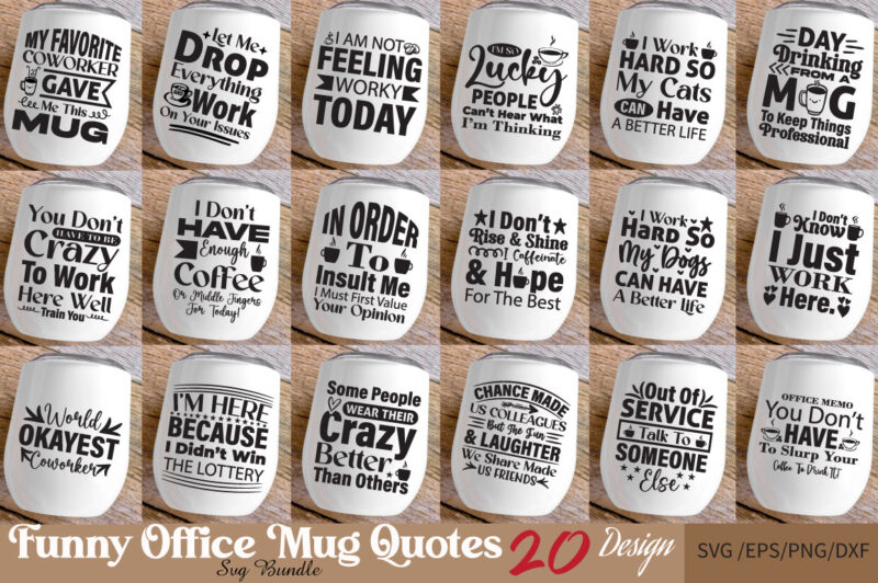 Funny Office Coffee T-shirt Bundle Funny Office Coffee Svg Bundle