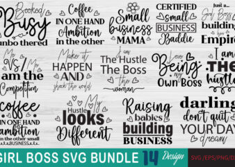 Girl Boss T-shirt Bundle Girl Boss SVG Bundle