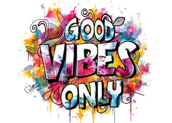 good vibes only t shirt design template