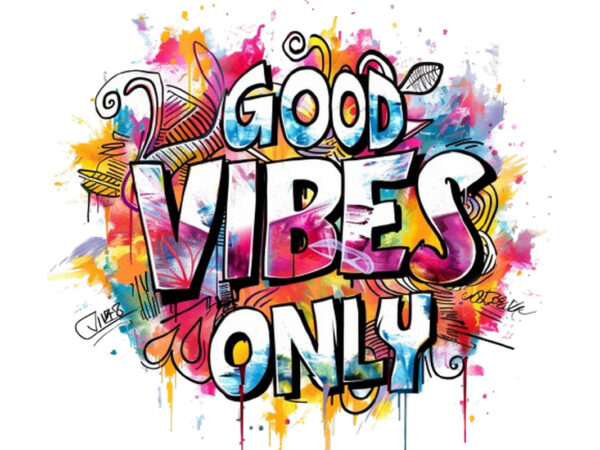 Good vibes only t shirt design template