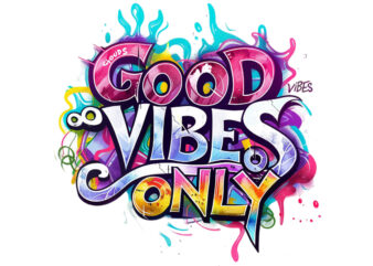 good vibes only t shirt design template