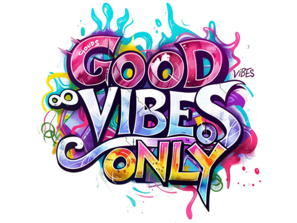 Good vibes only t shirt design template