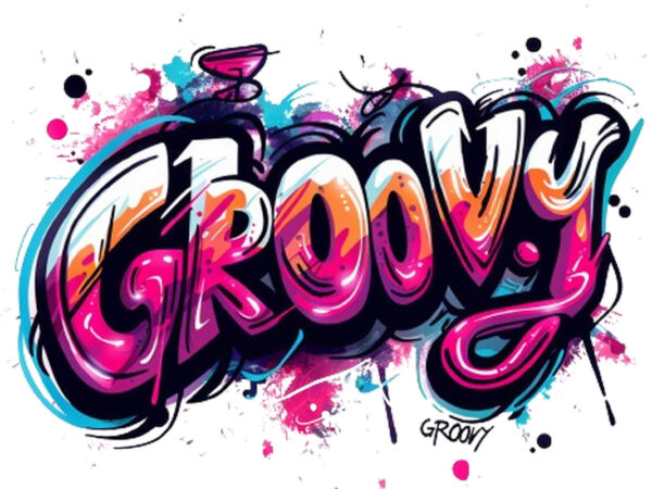 Groovy t shirt design template