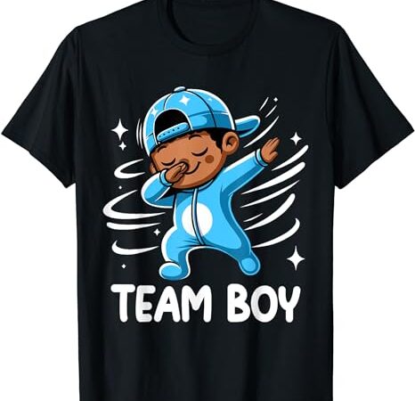 Gender reveal party team boy baby announcement t-shirt
