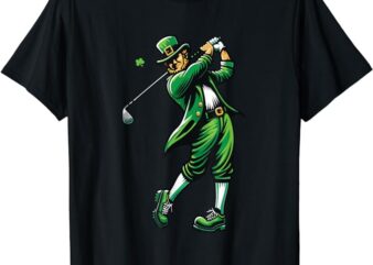 Golf St Patrick’s Day Irish Leprechaun Golfer Golfing T-Shirt