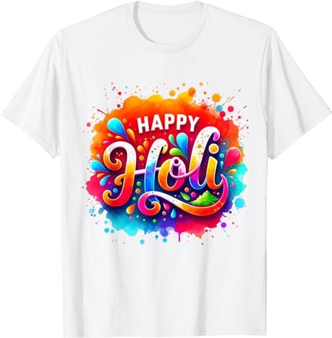 Happy Holi For Women Men Kids Color India Hindu Gifts T-Shirt
