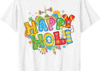Happy Holi t Shirt Festival Colors India Hindu Women Men Kid T-Shirt