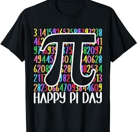 Happy pi day kids math teachers student professor pi day t-shirt