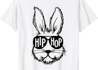 Hip Hop Happy Easter Bunny Face With Sunglasses Men Boy Kids T-Shirt