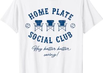 Home Plate Social Club Hey Batter Batter Swing Baseball T-Shirt