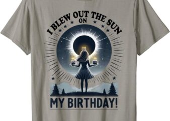 I Blew Out the Sun on My Birthday Total Solar Eclipse Retro T-Shirt