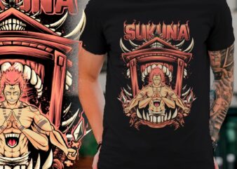 SUKUNA (jujutsukaisen) t shirt template vector