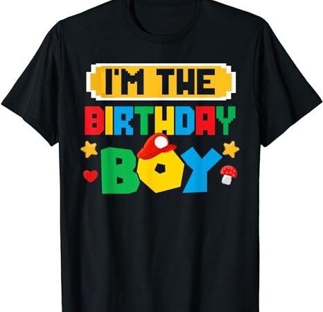 Im the birthday boy game gaming family matching t-shirt