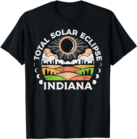 Indiana Solar Eclipse 2024 Totality April 8 Men Women Kids T-Shirt
